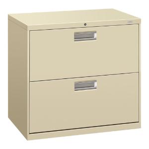 Hon 600 series two-drawer lateral file, putty