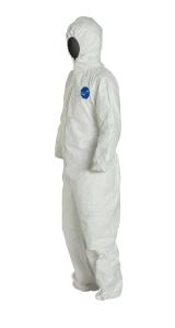 DuPont Tyvek 400 Coveralls with Respirator Hood and Elastic Wrists and Ankles Comfort Fit Design Side 3