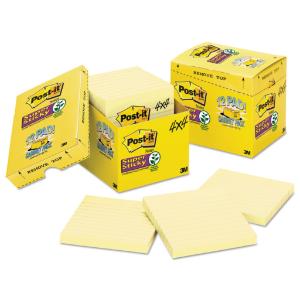 Post-it® Notes Super Sticky Pads in Canary Yellow, Essendant
