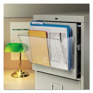 Oversized magnetic wall file pocket, legal/letter, clear