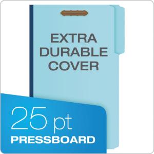 Pendaflex 2-fastener pressboard expanding folder, legal, blue, 25/box