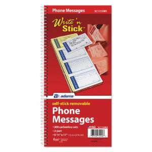 Adams® Write 'n Stick® Phone Message Pad, Essendant