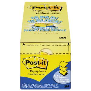 Post-it® Pop-up Notes Original Canary Yellow Pop-Up Refills, Essendant