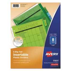 Avery® WorkSaver® Big Tab Multicolor Plastic Dividers