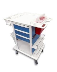 Phlebotomy pro mini cart, top view