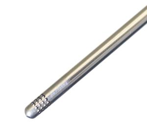 Stainless steel sample probe with filtered tip