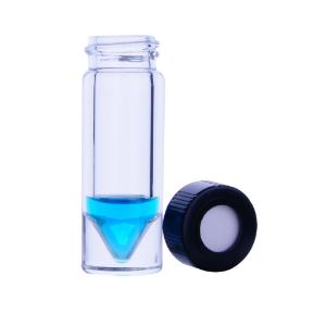 Clear glass vial, with cap, 10 ml