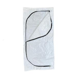 Salam pediatric body bag, 48 × 24″, HDPE tarp, envelope zipper, white, case of 20