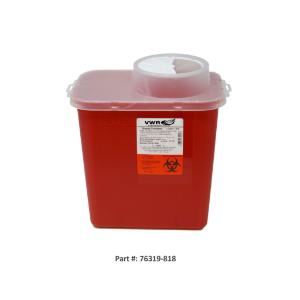 VWR Sharp Container, 2 Gallons Chimney Top Opening