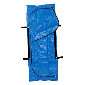 Body bag, SI, adult bag (94 × 36) - 4 handle, HDPE tarp, blue, case of 15