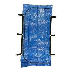Body bag, SI, Xl adult bag (94 × 46) - 6 handles, HDPE tarp, blue, case of 5