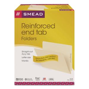 Smead® Heavyweight Manila End Tab Folders
