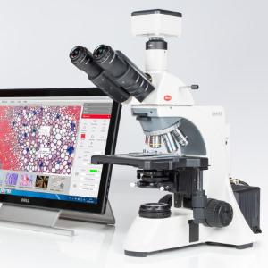 BA410E Trinocular LED Sextuple Compound Microscope - side