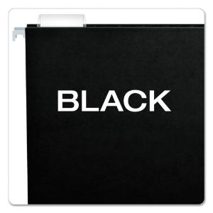 Pendaflex hanging file folders, letter, black, 25/box