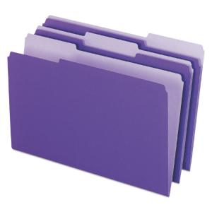 Pendaflex interior file folders, top tab, legal, violet, 100/box