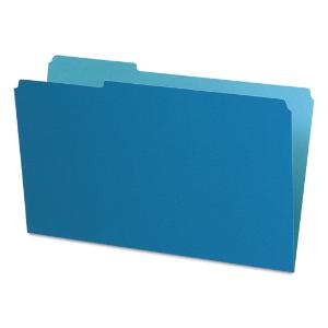 Pendaflex interior file folder, top tab, legal, blue, 100/box