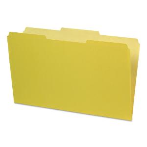 Pendaflex interior file folder, top tab, legal, yellow, 100/box