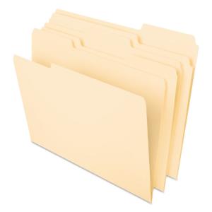 Pendaflex interior file folders, top tab, letter, manila 100/box