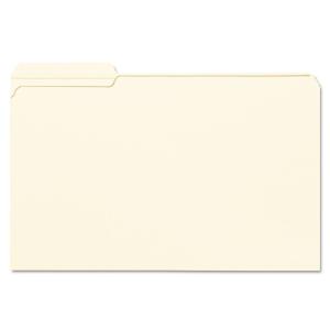 Smead file folder, reinforced top tab, legal, manila, 100/box