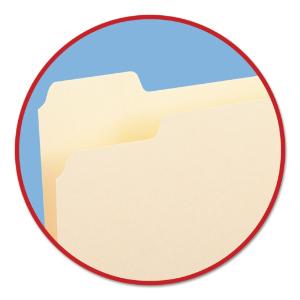 Smead file folders, 1-ply top tab, letter, manila, 100/box