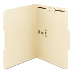 Smead folders, 1 fastener, top tab, letter, manila, 50/box