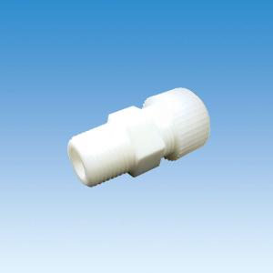 PTFE Tube Compression to Male NPT, Bore-Through, Ace Glass Incorporated