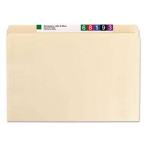 Smead folders, 1 fastener, straight cut, top tab, legal, manila, 50/box