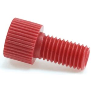 Nuts  delrin  red 1/8 pk 10