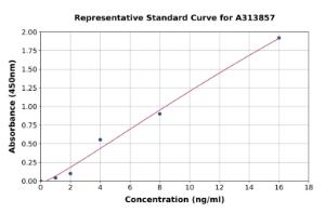 Representative standard curve for human Npas4 ELISA kit (A313857)