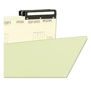 Smead pressboard mortgage file folder w/dividers and metal tab, green, 10/box