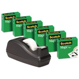 Scotch® C40 Dispenser Plus Six Rolls Magic™ Tape
