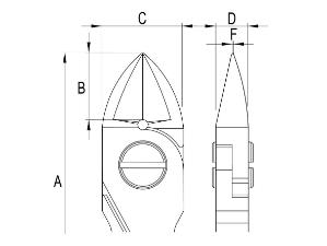 High Precision Ergo-tek Slim Cutters, Extra-Large Oval Head, Full-Flush