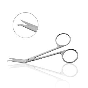 Scissors, iris, angled, sharp or probe