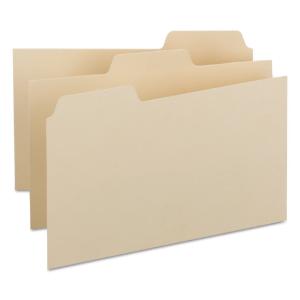 Smead self-tab card guides, blank, ¹/? tab, manila, 5×8, 100/box