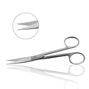 Scissors, dissection, sharp or sharp, curved