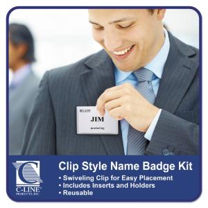 C-line clip-style badge holder kit, top load