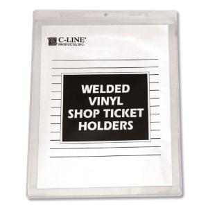 C-line vinyl shop seal ticket holders, top-load, 9×12, clear, 50/box