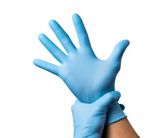 Latex gloves blue