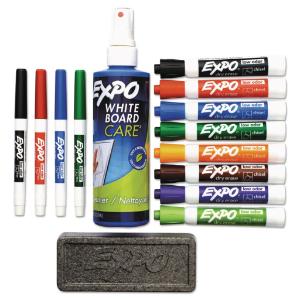 EXPO® Low-Odor Dry Erase Marker, Eraser and Cleaner Kit, Essendant