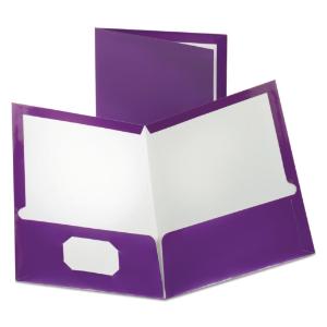 Oxford® Metallic Two-Pocket Folders