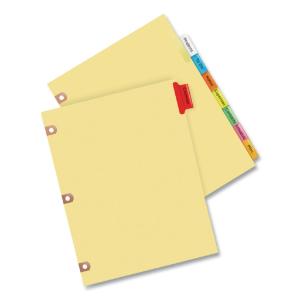 Avery worksaver big tab dividers w/cpr holes, eight multicolor tabs, letter, buff