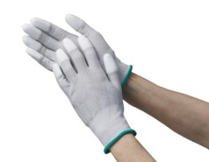 Knit finger tip ESD glove