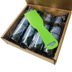 Paraffin repellent kit, 4 oz bottle, case of 4, includes plastic scraper