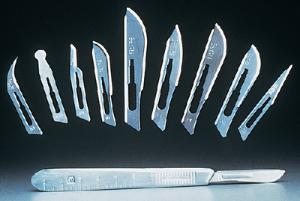 Bard-Parker® SafetyLock™ Rib-Back™ Scalpel Blades, Sterile, Aspen Surgical