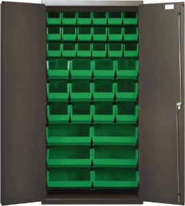 76016-960 - 36IN FLUSH DOOR CABINET W/GREEN BINS