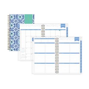 Planner, Day Designer Tile Weekly/Monthly, Blue/White Cover