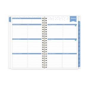 Planner, Day Designer Tile Weekly/Monthly, Blue/White Cover