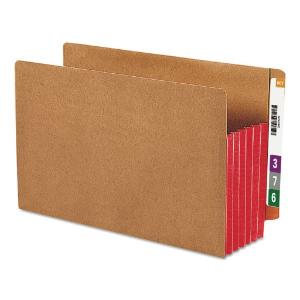 Smead® Redrope Drop Front End Tab File Pockets with Colored Tyvek® Gussets