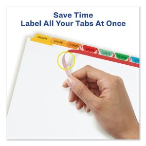 Avery index maker white dividers, multicolor eight-tab, letter