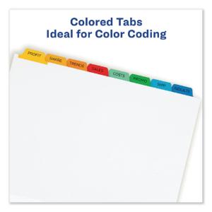 Avery index maker white dividers, multicolor eight-tab, letter